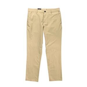 Banana Republic Pants Mens 34 Tan Flat Front SLIM Fit Active Performance Chino